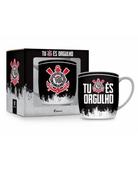 caneca porcelana urban 300ml times -corinthians