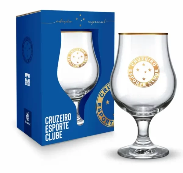 taça dublin 400ml série ouro times - cruzeiro