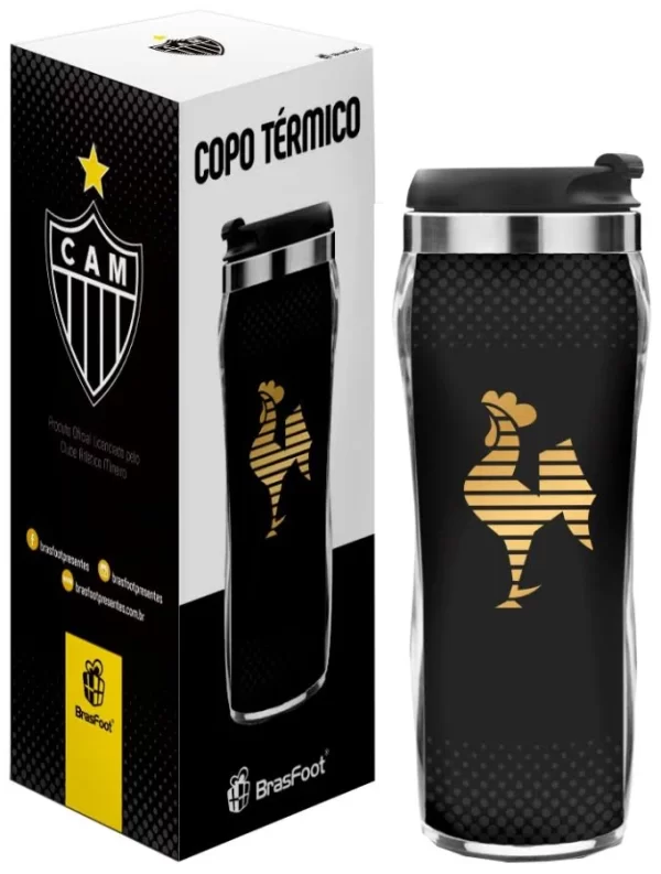 copo plást. inox times new - atlético