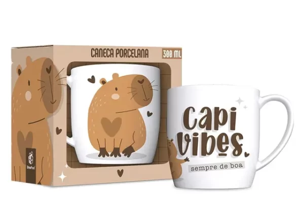 caneca porcelana urban 300ml - capivibes 1