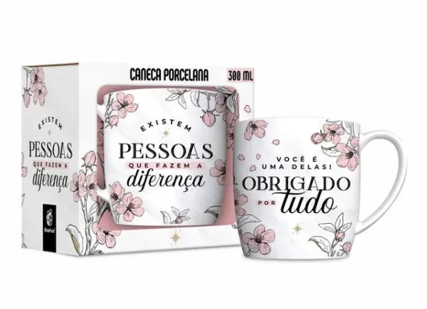 caneca porcelana urban 300ml - pessoas que fazem a diferença
