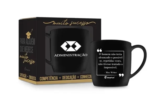 caneca porcelana urban 300ml cursos - adminstração