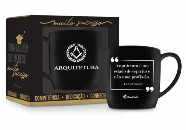 caneca porcelana urban 300ml cursos - arquitetura