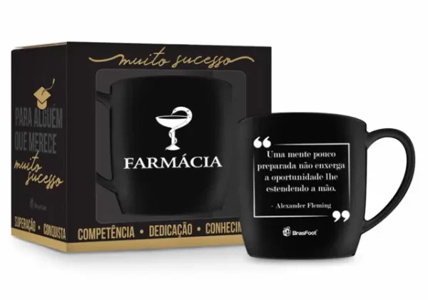 caneca porcelana urban 300ml cursos - farmácia