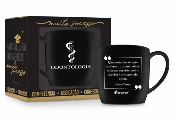 caneca porcelana urban 300ml cursos - odontologia