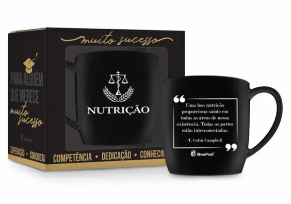 caneca porcelana urban 300ml cursos - nutrição