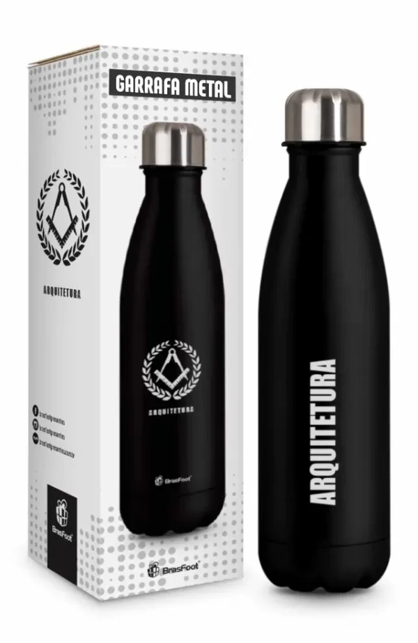 garrafa térmica metal neo curso 500ml - arquitetura