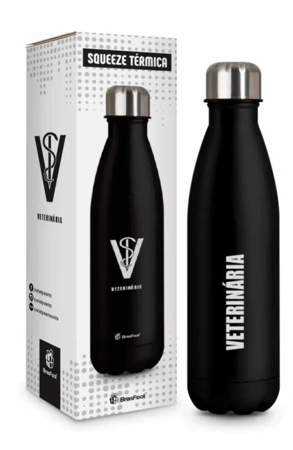 garrafa térmica metal neo curso 500ml - veterinário